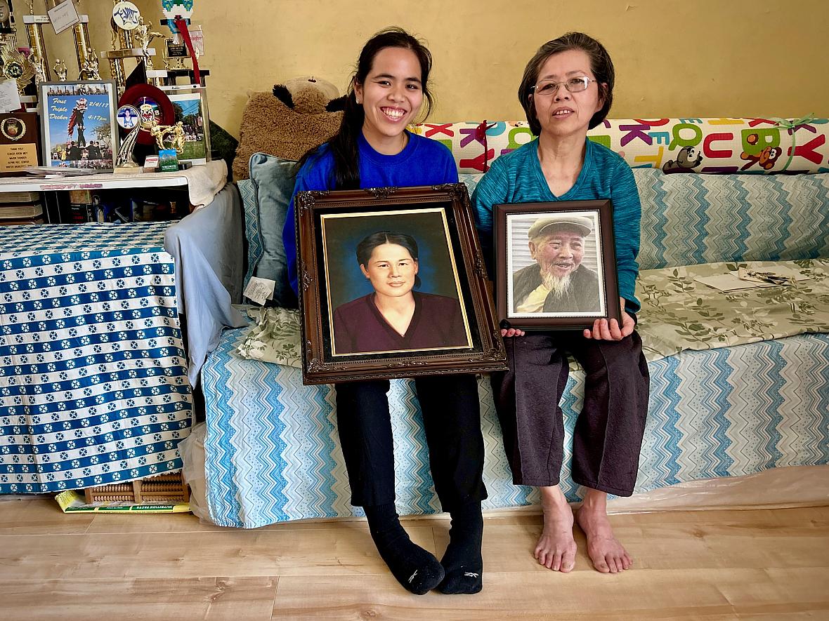 Two women sitting