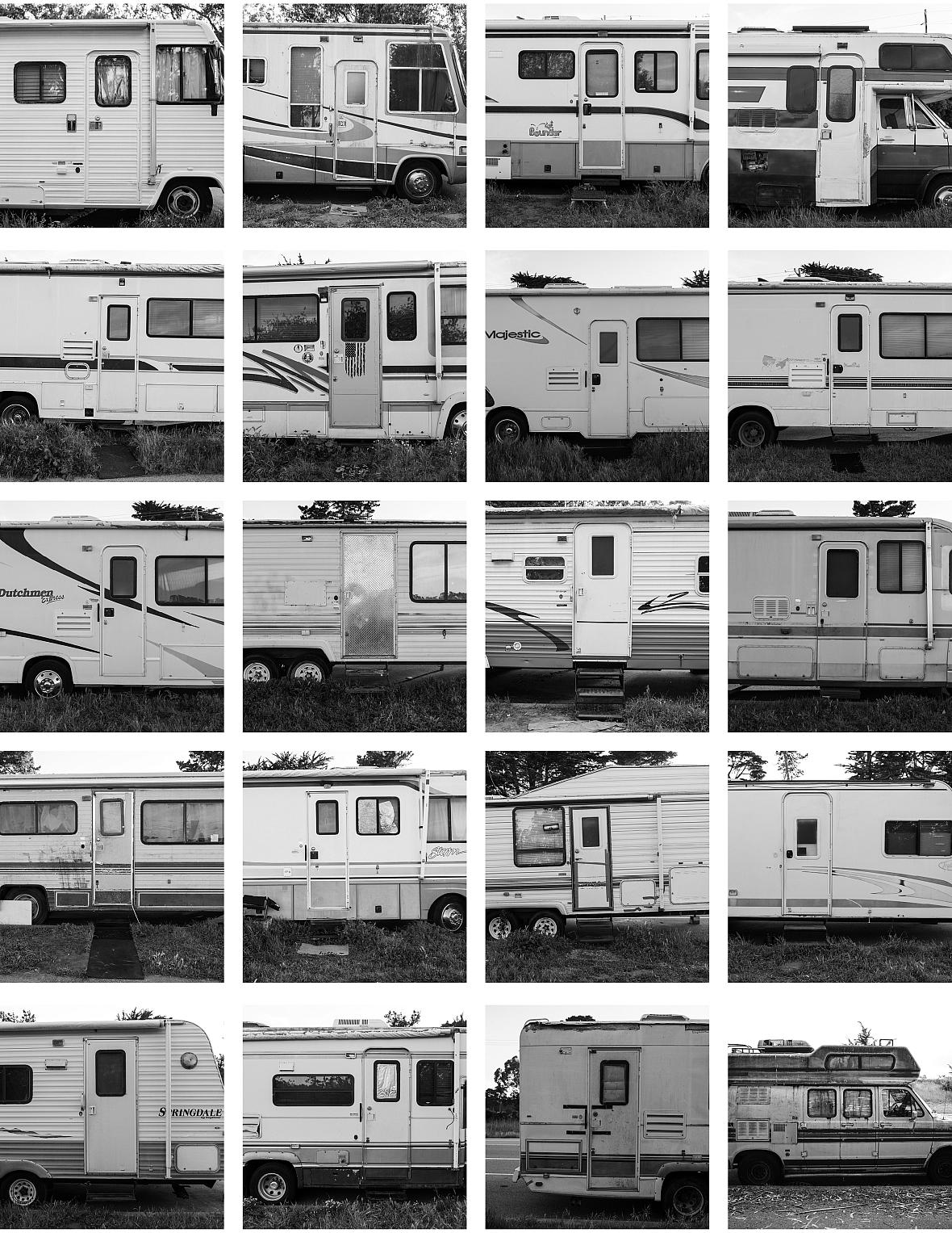 a grid of RVs