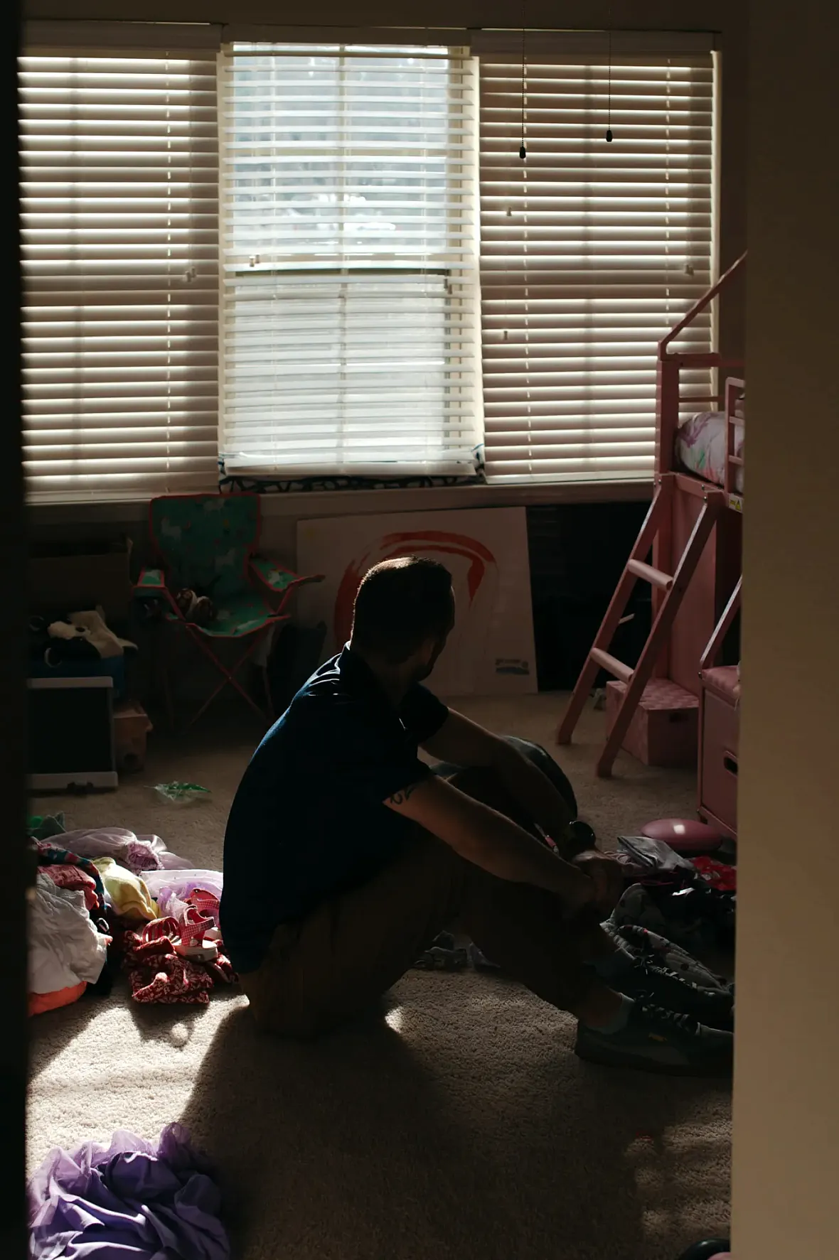 A men sitting in the room 