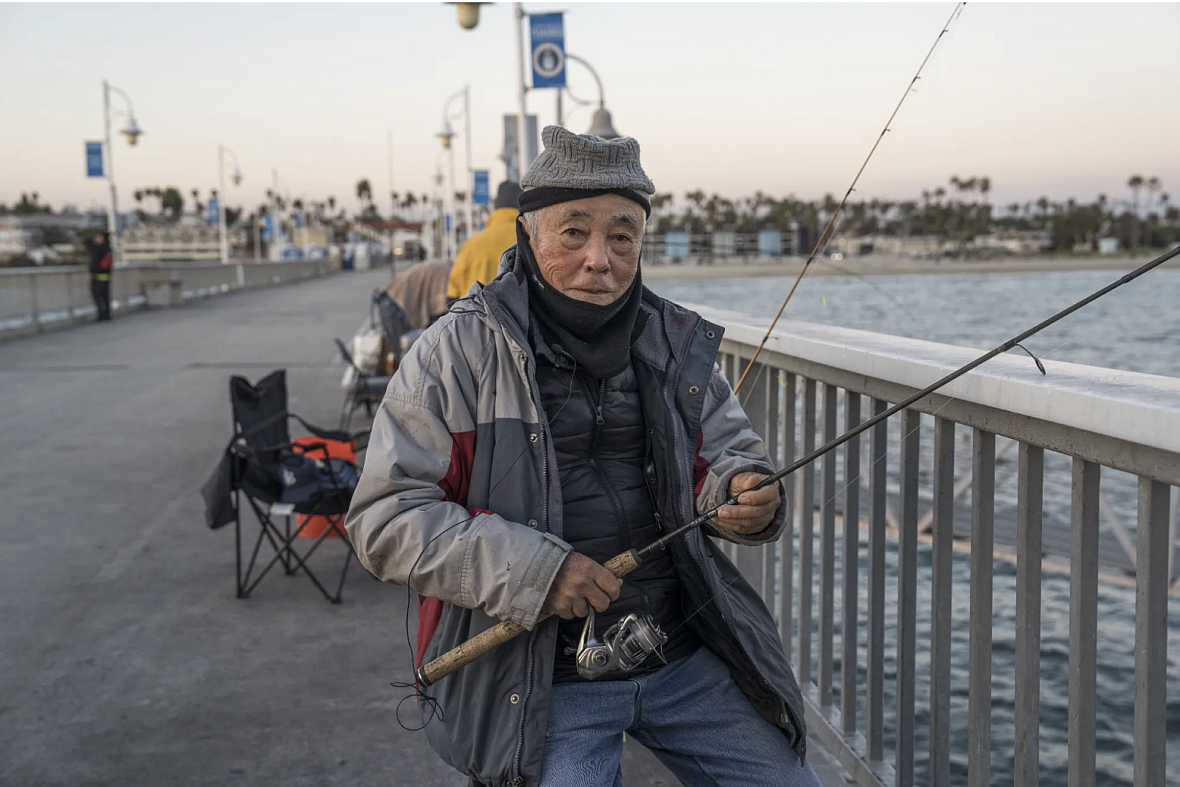 Person with a fishing rod