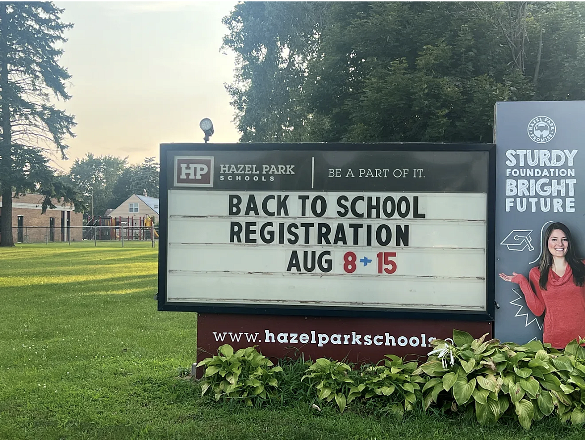 Back to school sign