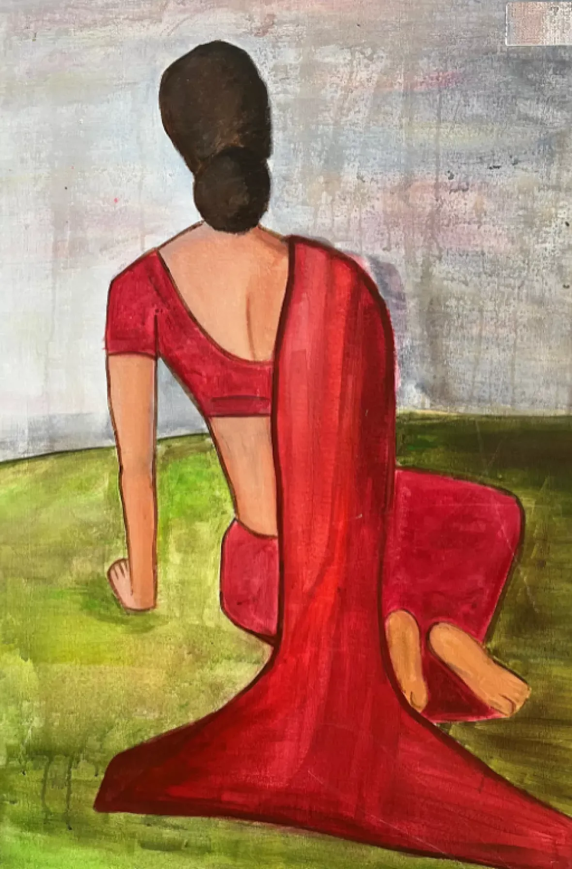 A painting of an Indian Woman