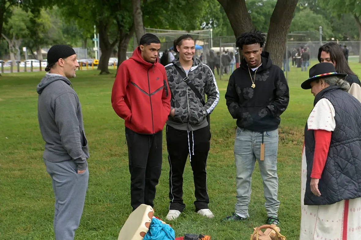Group of people on a field