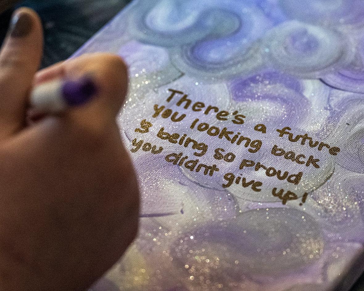 An image of a piece of art created in a therapy program for eating disorders.