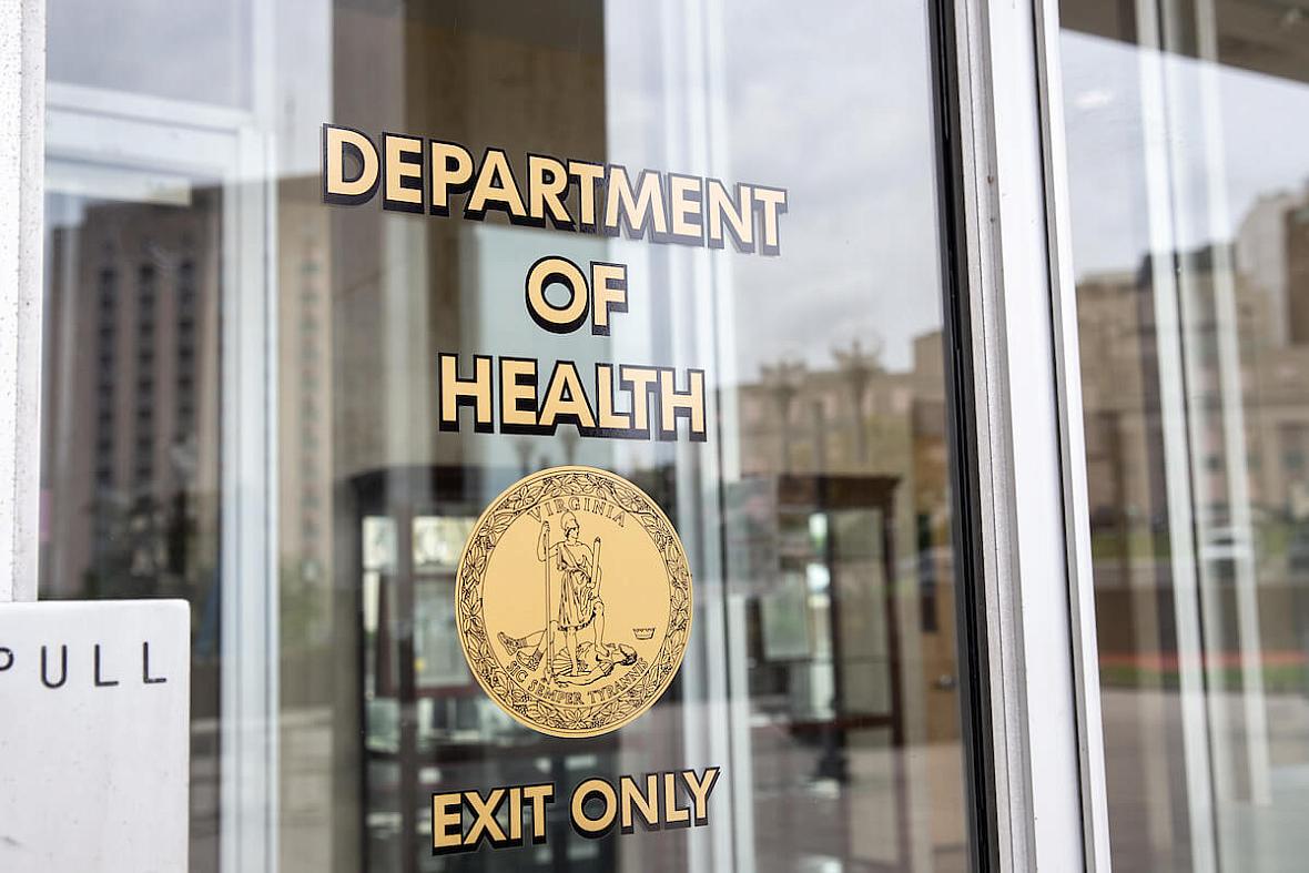 A door saying department of health