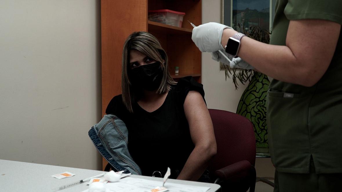 Person sitting for treatment
