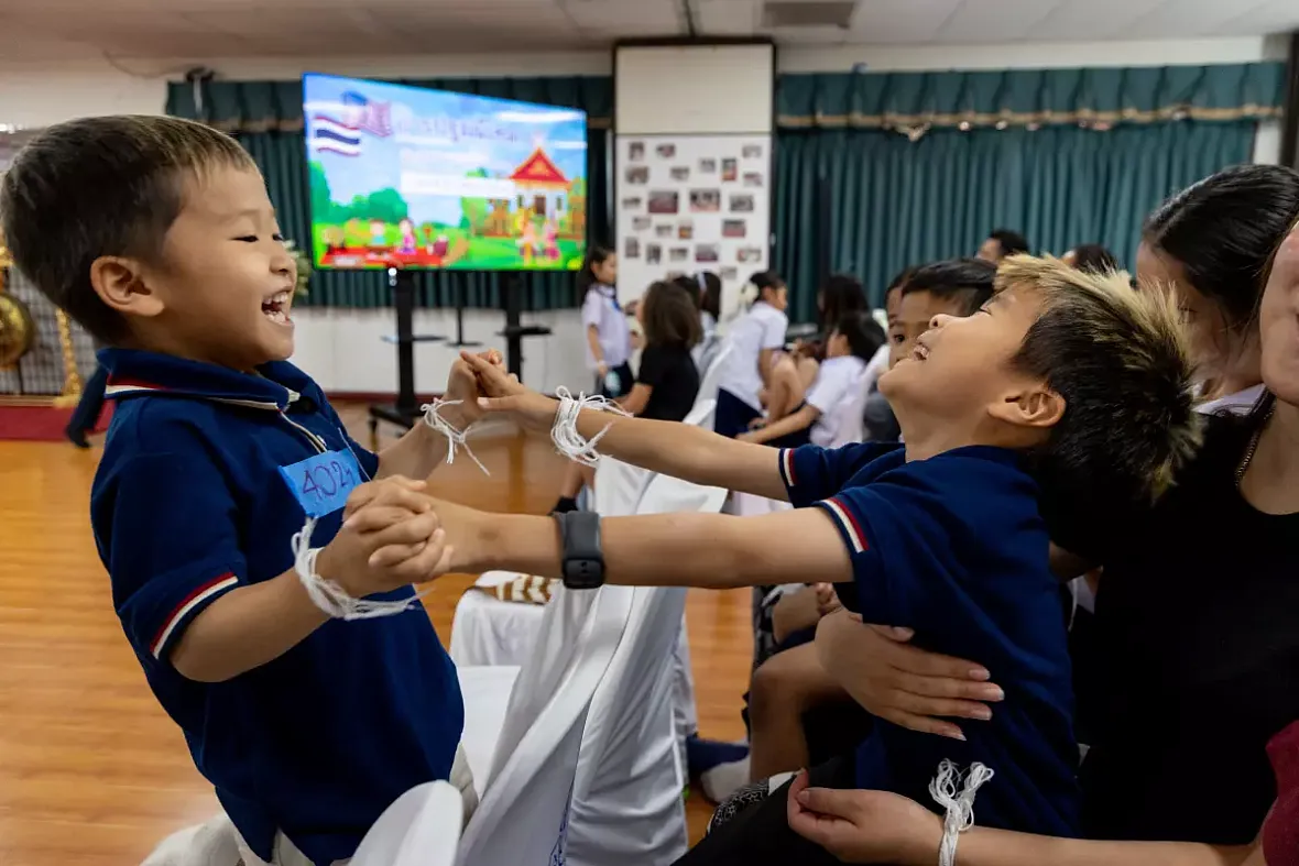 Two children playing together