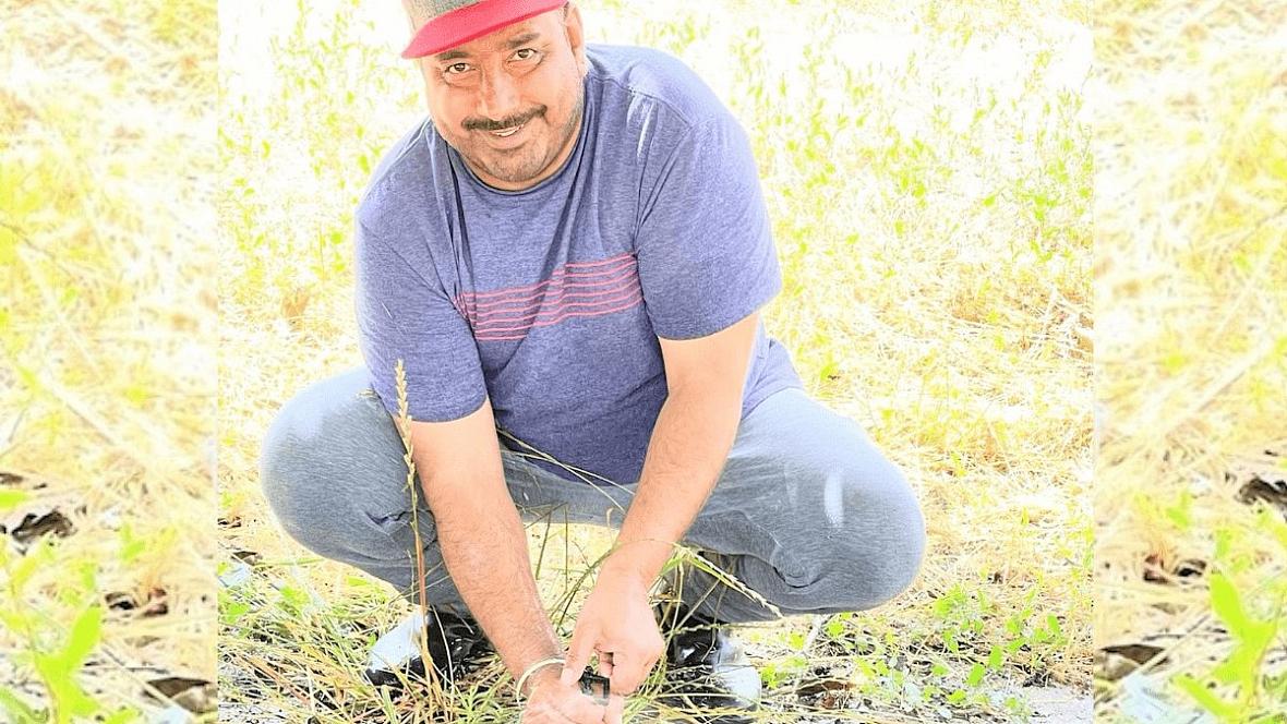 A person working in the farm