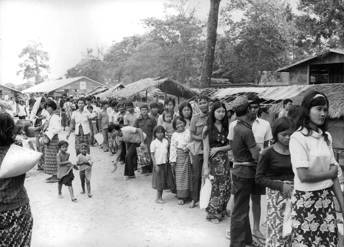 Cambodian refugees in Thailand.