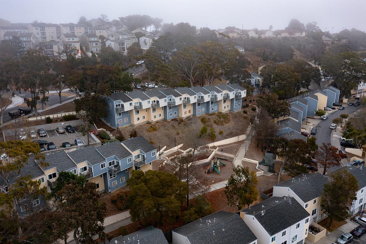 Related apartments from the sky.