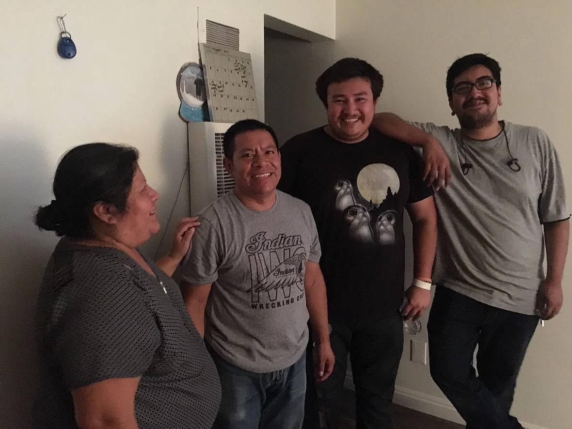 We placed a sensor inside the home of Cristina Sanchez (L) and her husband Felino Chanax (next to L), in Maywood, in southeast L