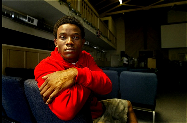 Torrance Hampton, 19, at Oakland's ReGenesis Christian Center. Torrance Hampton, 19, at Oakland's ReGenesis Christian Center.