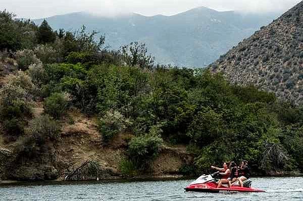 Jet ski at Pyramid Lake in Lebec