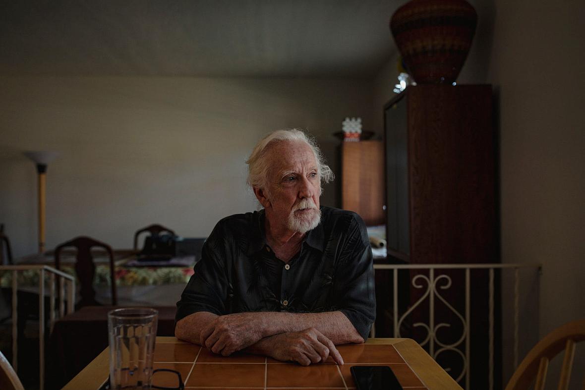 Steve Harbin sits at his dinning room table at his home in Albuquerque, NM on June 29, 2022. 