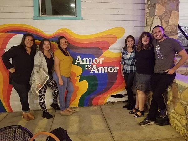 Francisca Porchas Coronado in the center to the left with therapists from the Network of Latinx Counselors in Action from Arizon