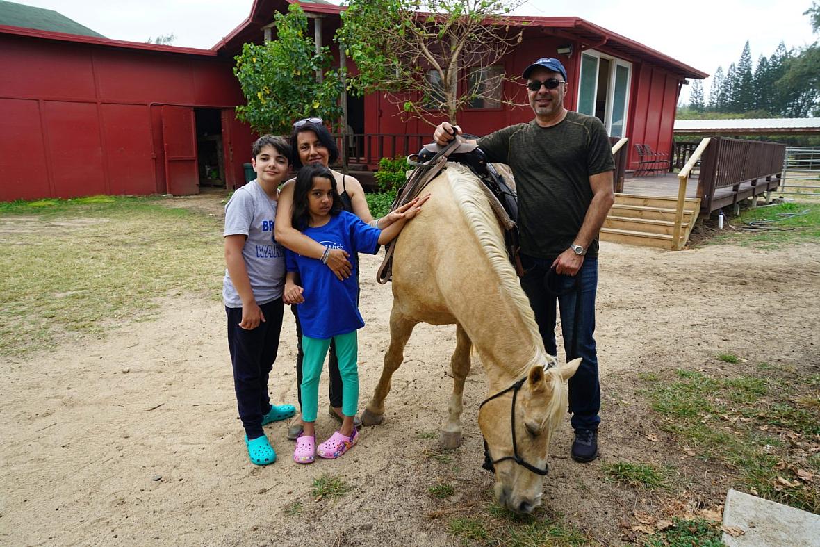 Lilian Ansari of Oakland with her husband Saied, daughter Atrina, 11, and son Ardalon, 15, on vacation before the pandemic. Life