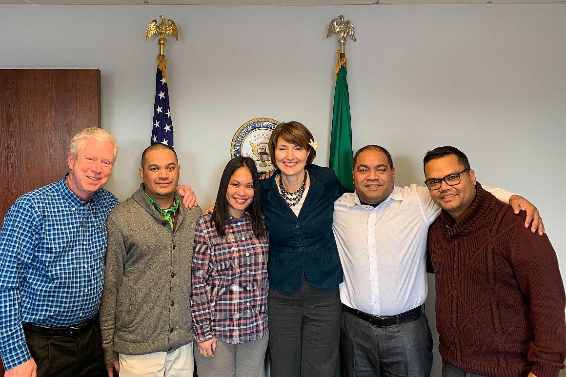 Rep. Cathy McMorris Rodgers (R-Wash.) in January 2020 met with advocates for the Marshallese community, who urged her to help restore their lost Medicaid. Rep. Cathy McMorris Rodgers (R-Wash.) in January 2020 met with advocates for the Marshallese community, who urged her to help re