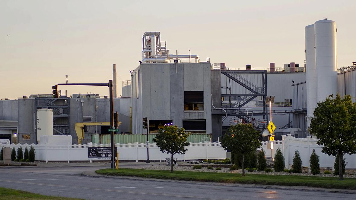 The Storm Lake Tyson pork plant was the site of a COVID-19 outbreak in May 2020 that affected one-quarter of its workforce.