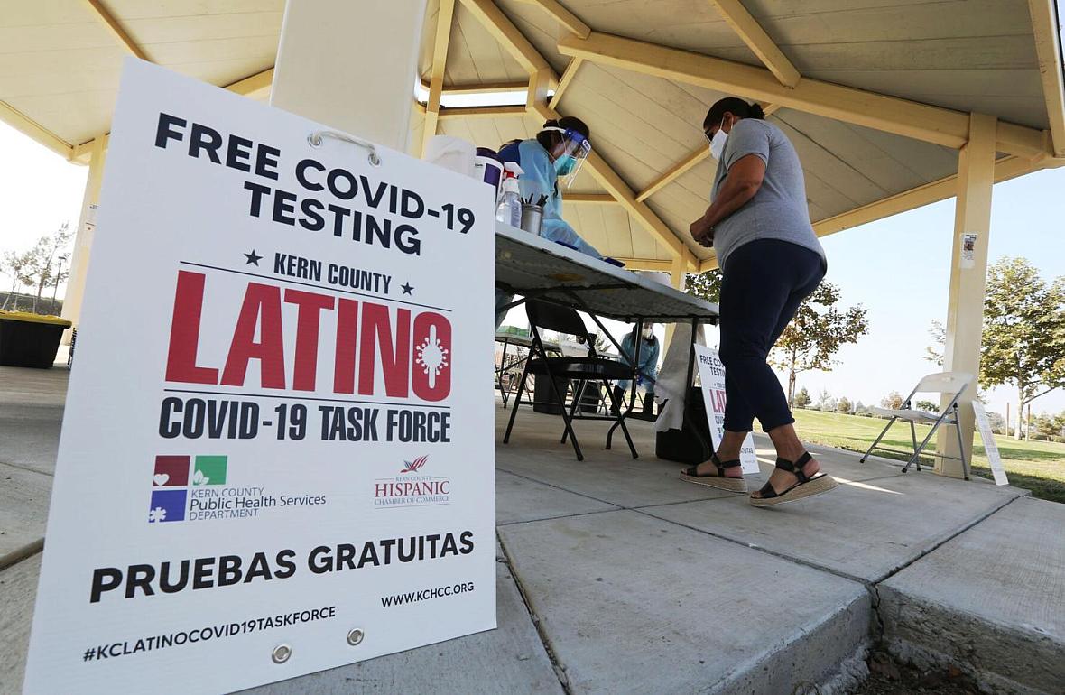 The Kern County Latino COVID-19 Task Force held a free COVID-19 testing event at McFarland's Blanco Park in October.