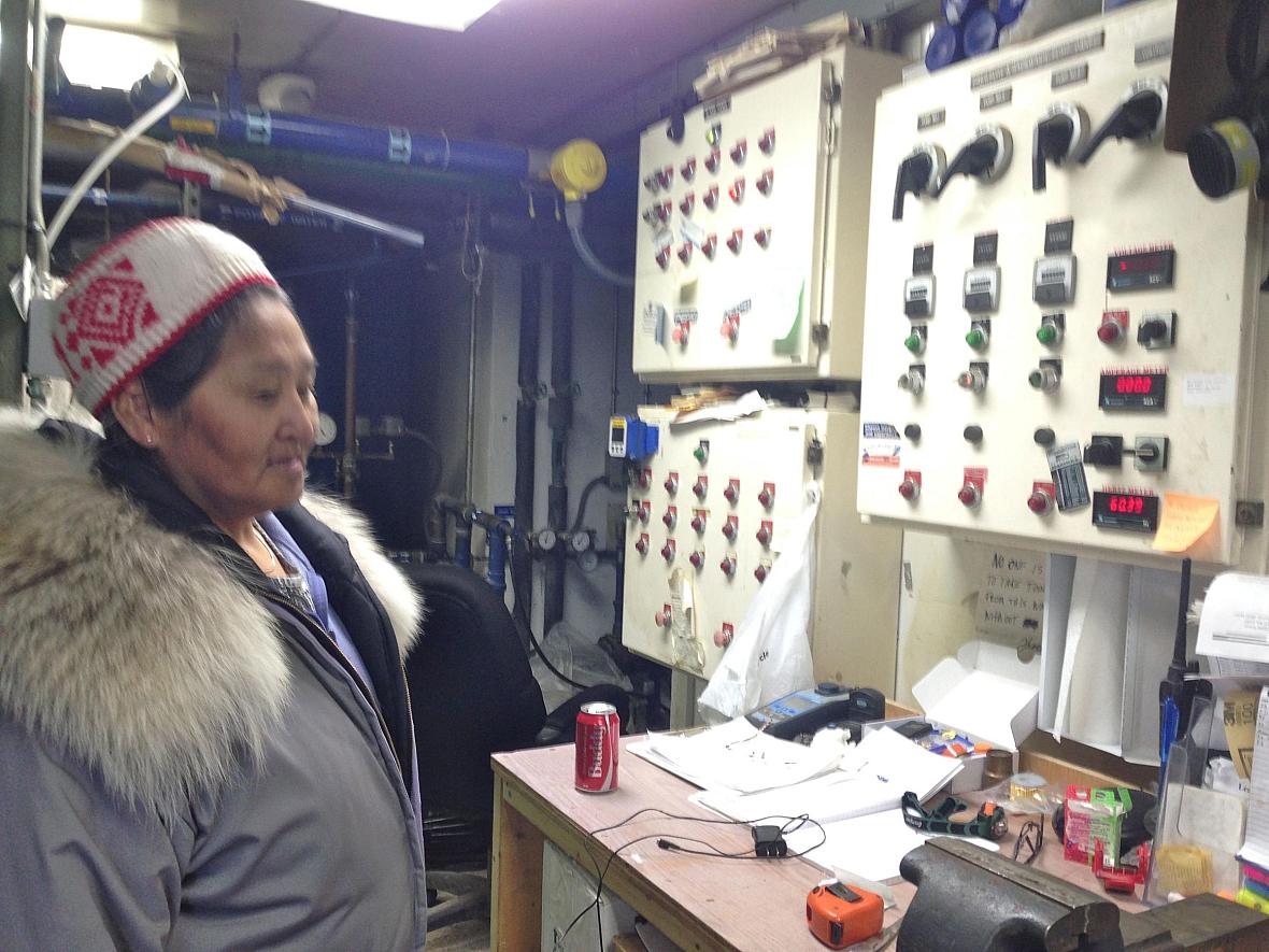 Kivalina City Manager Janet Mitchell says the city's long-time water plant operator is the only person who knows all the weak points, quirks, and band-aid fixes at the plant. "If he leaves," said Mitchell, "I quit. It'll be just hopeless." Kivalina City Manager Janet Mitchell says the city's long-time water plant operator is the only person who knows all the weak points, quirks, and band-aid fixes at the plant. "If he leaves," said Mitchell, "I quit. It'll be just hopeless."