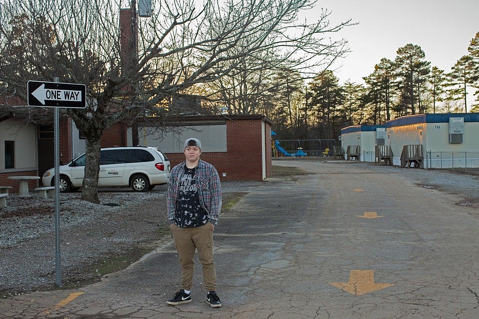 Caleb Hacker at his former school