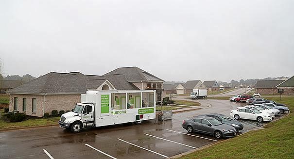 The Humana bus makes a stop at a community center in Jackson, Miss., on March 11. (Photo: Madeline Marshall for POLITICO) The Humana bus makes a stop at a community center in Jackson, Miss., on March 11. Humana has been traveling the state in these wifi-enabled buses to educate and enroll Mississippians in the federal exchanges set up by the Affordable Care Act. (Photo: Madeline Marshall for POLITICO)