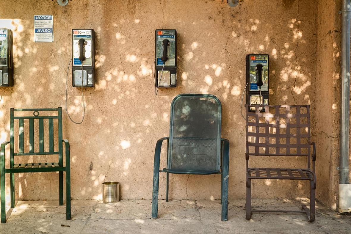 Payphones for use by residents of the River Ranch Farmworker Center in St. Helena. 