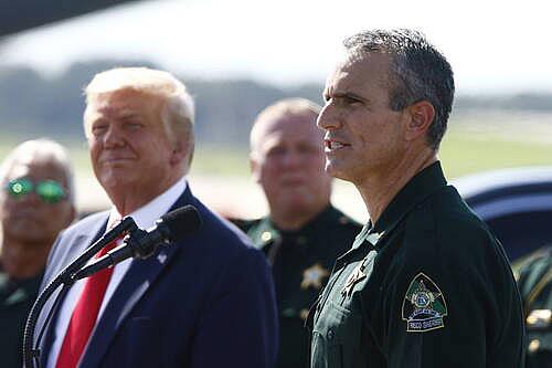 President Donald Trump and Sheriff Chris Nocco