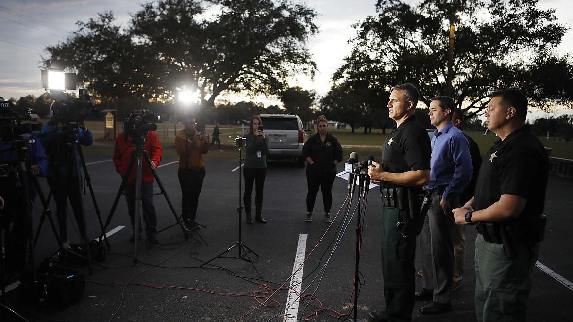 Pasco County Sheriff Chris Nocco speaks at a press conference in January in Dade City. 