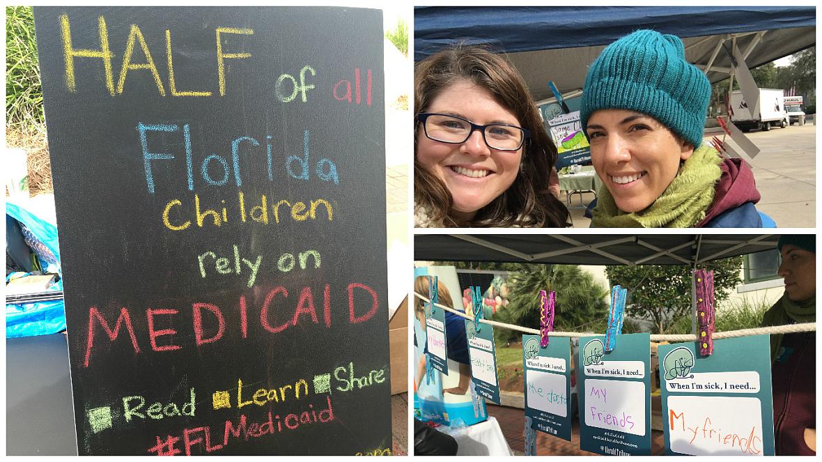 Maggie Clark and Kim Doleatto facilitated discussions on Florida's Medicaid program for children at Children's Week in Tallahassee. (Photo by Maggie Clark)