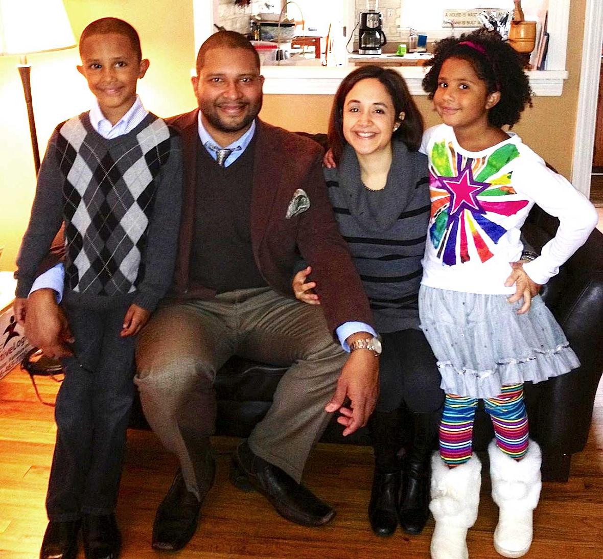 Nelba Márquez-Greene, second from the right, stresses the importance of strong relationships in healing from trauma. Her daughter, Ana (right), was killed at Sandy Hook Elementary School in December 2012. (Courtesy of the Márquez-Greene family.)