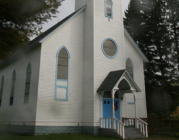 St. Mary’s church on the Bad River reservation in Wisconsin on a rainy fall day. Mary Annette Pember St. Mary’s church on the Bad River reservation in Wisconsin on a rainy fall day. Mary Annette Pember