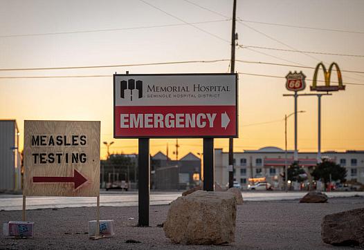 Measles testing bill board