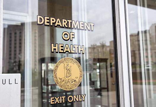 A door saying department of health