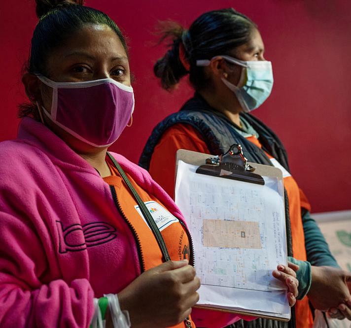 Promotoras in the field.