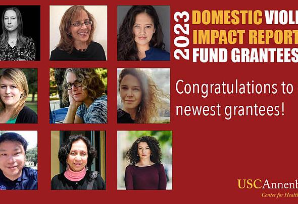 Headshots of grantees shown.