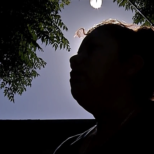 Woman at night