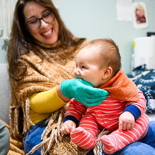 A person with a child