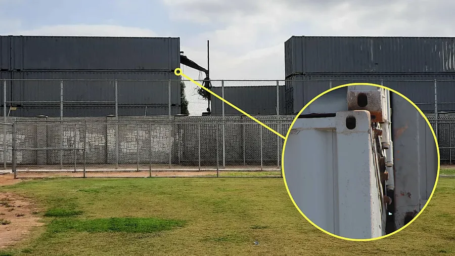 S&W Atlas Iron and Metals erected a wall of shipping containers that a school district engineer called “dangerously non-aligned.”