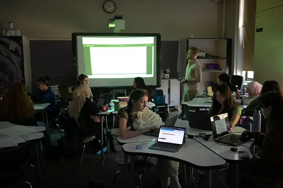 classroom with students 