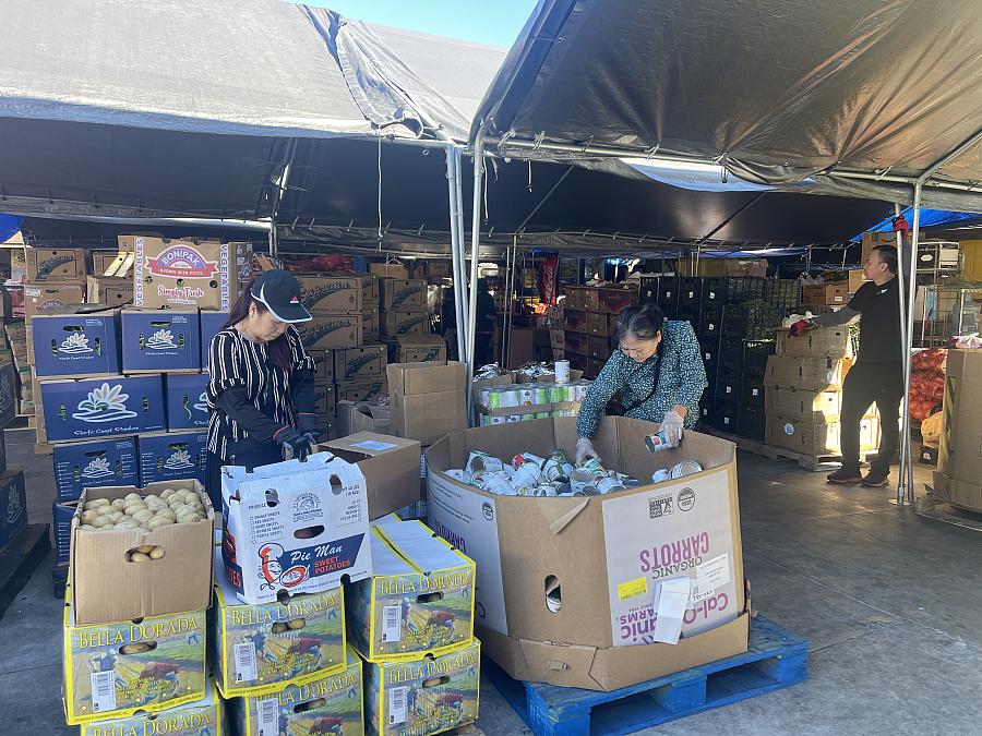 Boxes and Crates of fresh food