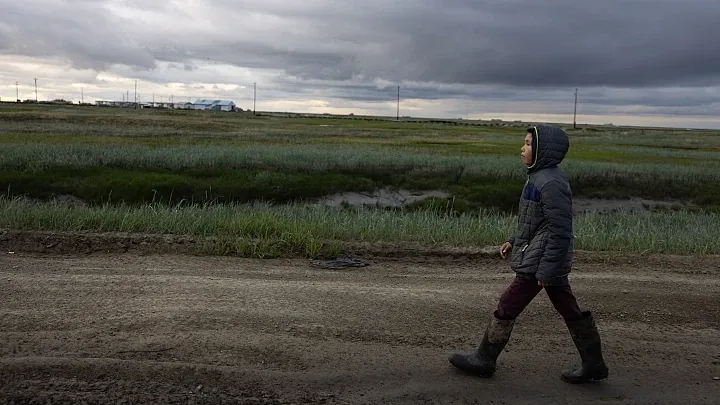 A women walking 