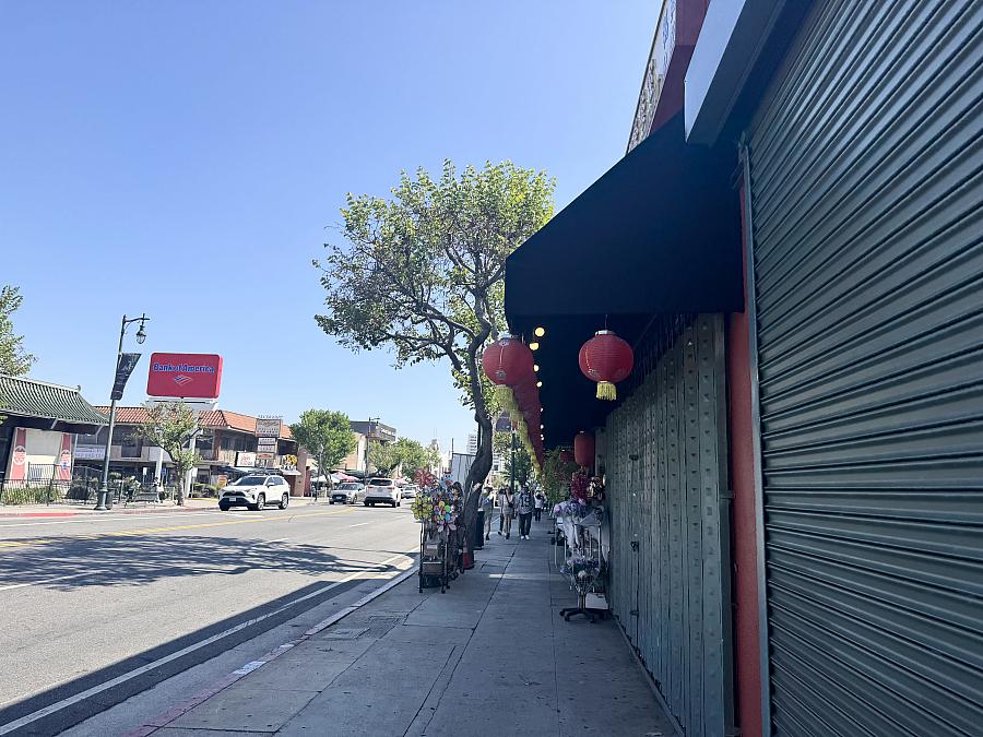 road with closed stores