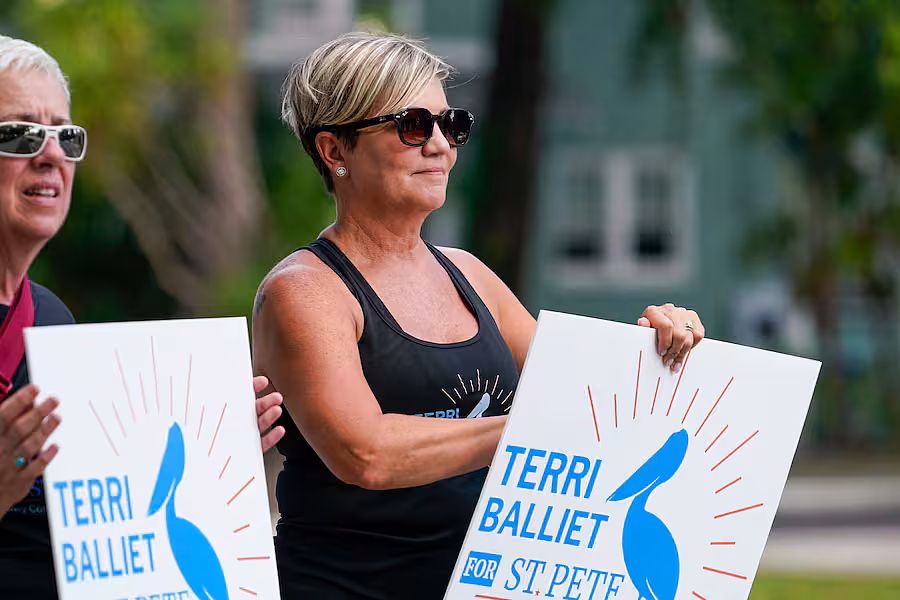 Terri Balliet, chief executive officer of the Children's Network of Hillsborough, campaigns for St. Petersburg City Council 