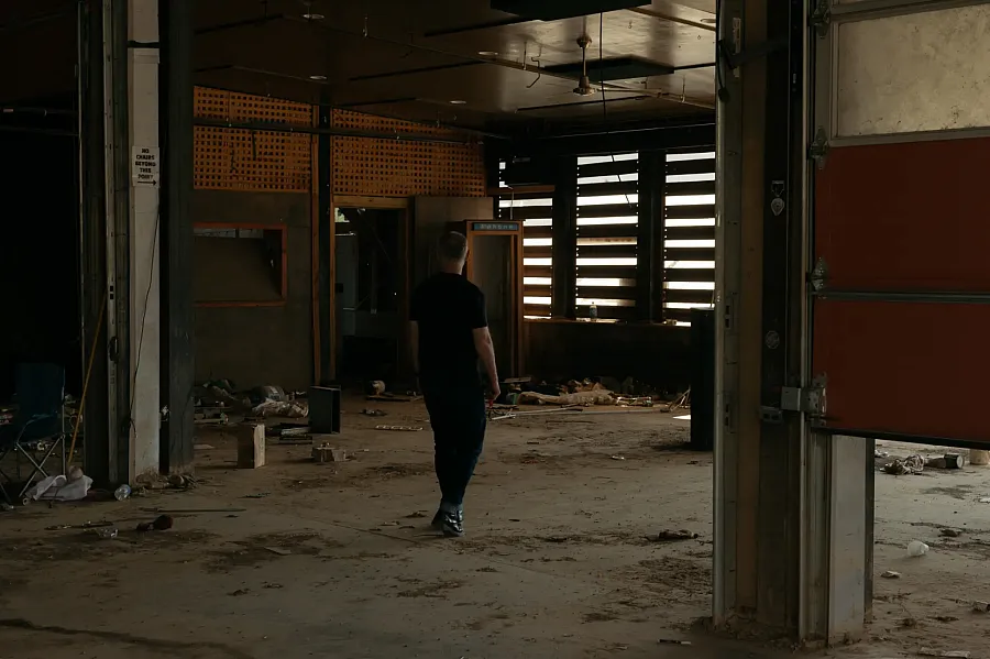 A men walking 