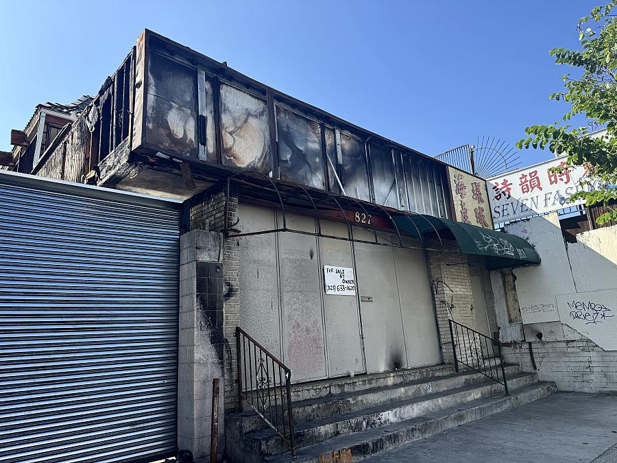 burned store