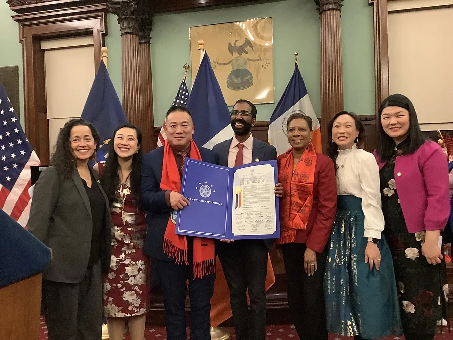 Group photo at city council