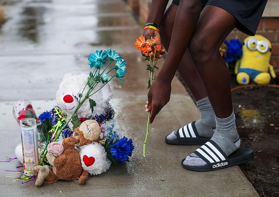 Image of flowers and plush toy