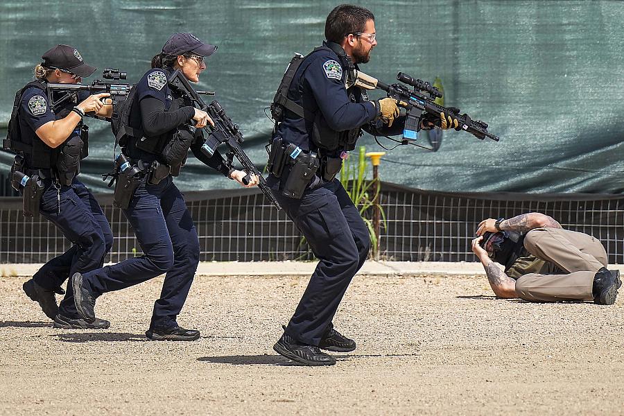 Image of police officers shooting