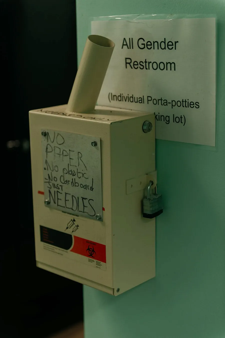A needle drop location 